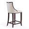 Manhattan Comfort Emperor Bar Stool in Pearl White and Walnut BS008-PW - alternate 4